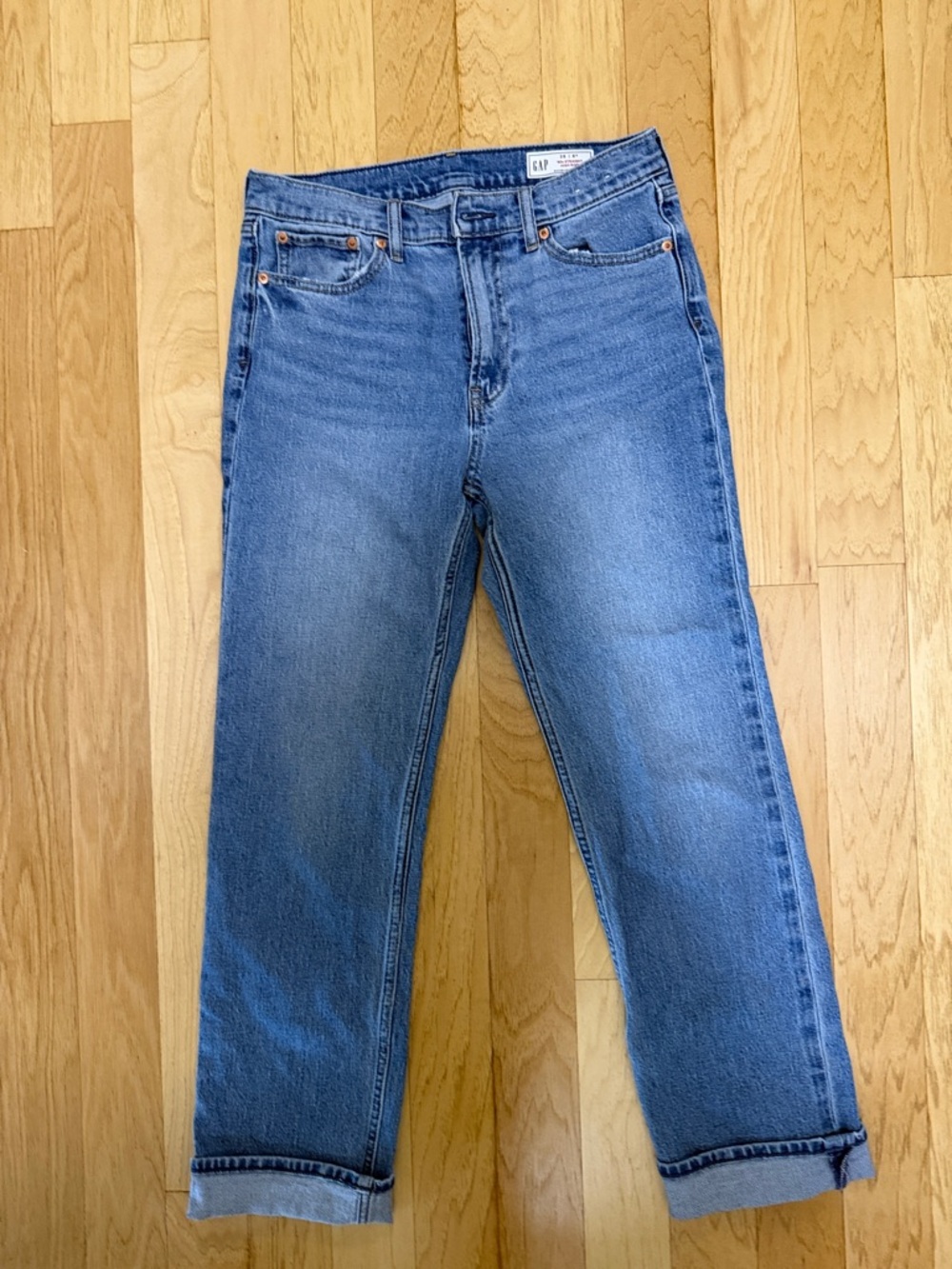 GAP Men's Straight-Leg Medium Blue Jeans